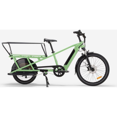 BTWIN Second Life - E-three 500 Longtail Electric Cargo Bike - Sorbet Green