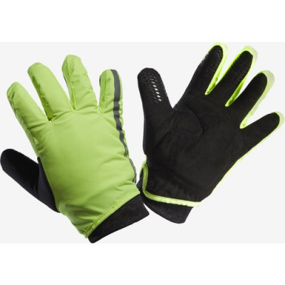 BTWIN Second Life - Kids Winter Cycling Gloves 500 8-14 Years - Neon Yellow