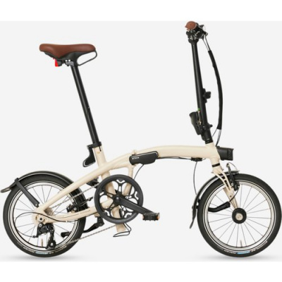 BTWIN Second Life - Ultra-compact Folding Bike Fold Light 1 Second - Beige