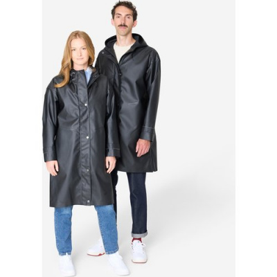 BTWIN Unisex Waterproof City Cycling Parka-black