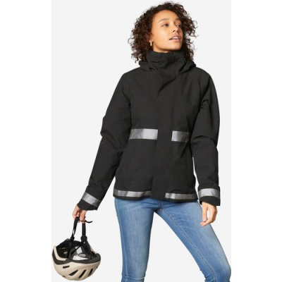 BTWIN Women's City Cycling Night Visibility Warm Rain Jacket 540