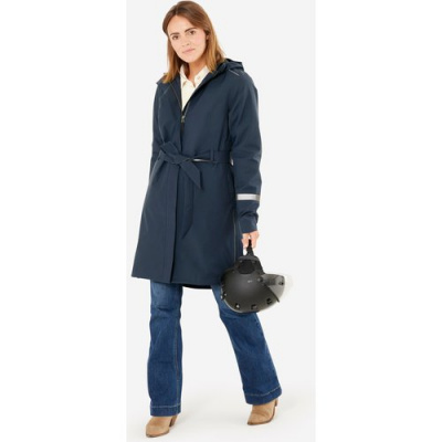 BTWIN Women's Waterproof City Bike Trench With Hood