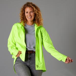 BTWIN Women's Waterproof Urban Cycling Jacket - Neon Yellow