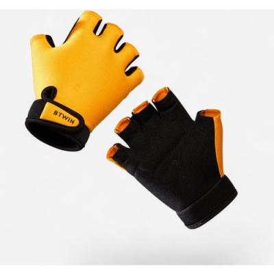 BTWIN Kids Cycling Fingerless Gloves