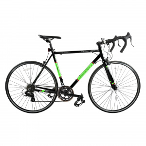DALLINGRIDGE Dallingridge Guvnor Adults Road Bike, 700c Wheel - Gloss Black/Acid Green