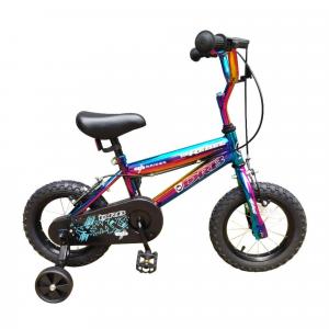DALLINGRIDGE Dallingridge Young Rebel Kids 12In Pavement Bike - Anodised Neo Chrome Jet Fuel