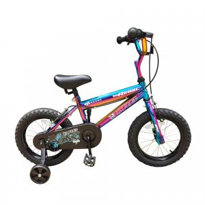 DALLINGRIDGE Dallingridge Young Rebel Kids 14In Pavement Bike - Anodised Neo Chrome Jet Fuel