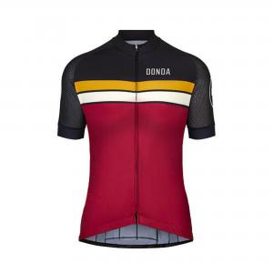 DONDA Jersey #8 - Short Sleeved Womens Cycling Jersey - Burgundy/Black