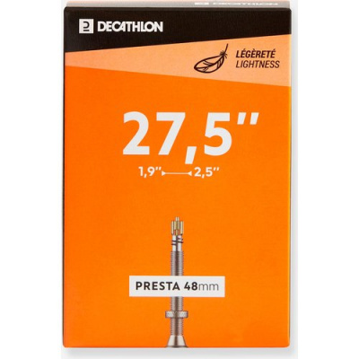 Decathlon Mountain Bike Inner Tube 27.5x1.9-2.5 Presta Valve 48 mm Light