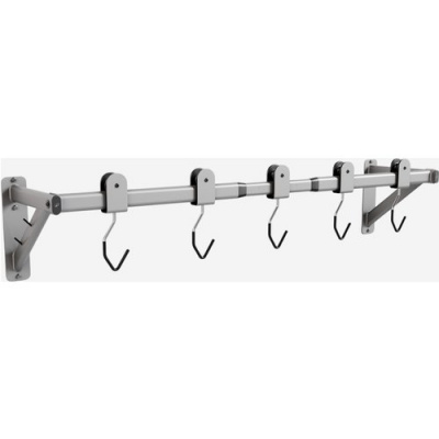 Decathlon Second Life - Bike Wall Rack With 5 Sliding Hooks - Grey