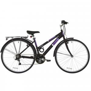 FREESPIRIT Freespirit City Urban Equipped Hybrid Bike, 700c/15In - Black/Purple