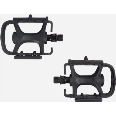 ROCKRIDER Flat Resin Mountain Bike Pedals 100 Black