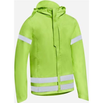 BTWIN Kids Hi-viz Waterproof Cycling Jacket 500