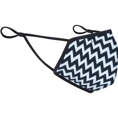 Madison Reusable Face Covering- Black/white Zig Zag