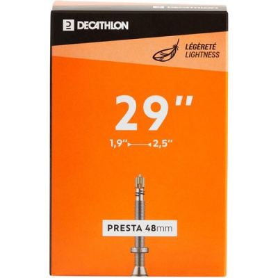 Decathlon Mountain Bike Inner Tube 29x1.9-2.5 Presta 48mm Light