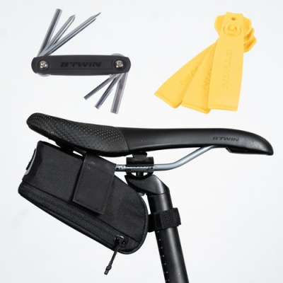 ROCKRIDER Saddle Bag Kit Easy m 0.6l + Multitool + 3 Tyre Lever