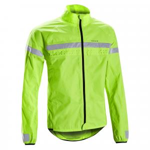 TRIBAN Men's Long-Sleeved Showerproof Road Cycling Jacket RC 120 Visible EN1150