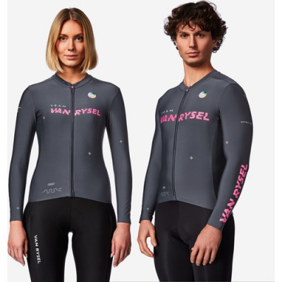 VAN RYSEL Unisex Mid-season Long-sleeved Road Cycling Jersey Rcr-r 2 Grey