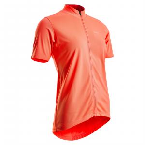 VAN RYSEL Women's Short-Sleeved Cycling Jersey 100 - Coral