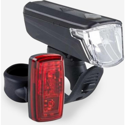 Decathlon Waterproof Front And Rear Battery-powered Led Bike Light Set