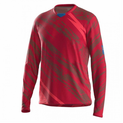 Bicycle Line Men's Ponente UPF 30+ V-Neck Long Sleeve Cycling Jersey