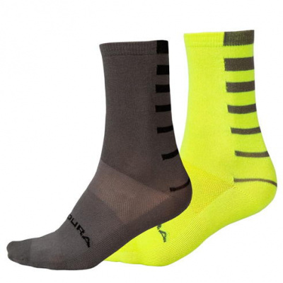 Endura COOLMAX(R) Stripe Socks Twin Pack