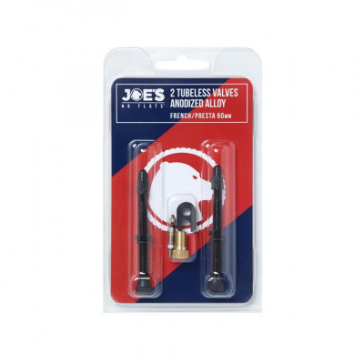 Joes No Flats Tubeless Anodized Presta Valves (Pair)