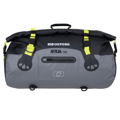 Oxford Oxford Aqua T-50 Roll Bag- Black/Grey/Fluo