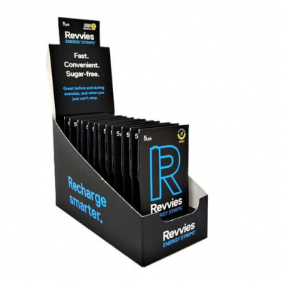 Revvies Energy Strips 40mg of Caffeine (12 x 5 Pack)