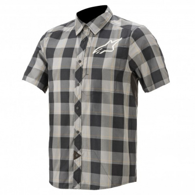 Alpinestars Manual Short Sleeve Shirt Green/steel/black/tangerine
