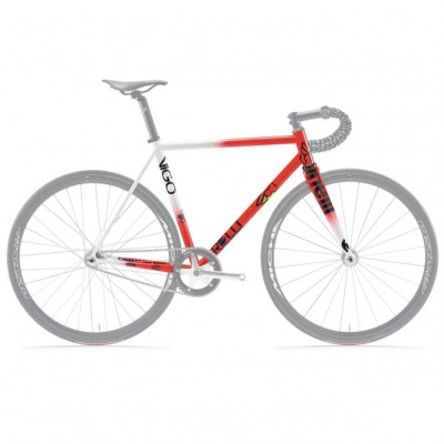 Cinelli Vigorelli Steel Track Frame - White/Red