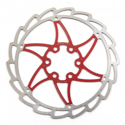 Clarks CD-06 Single Piece Rotor - 180 mm - Red