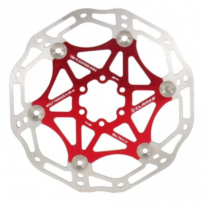 Clarks CFR-AR02 Floating Rotor 6 Bolt - 180 mm - Red