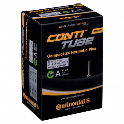 Continental Compact Tube Wide Hermetic Plus - Black - 24 Inch - Schrader 40mm Valve