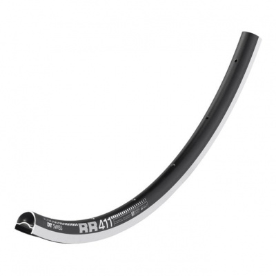 DT Swiss Rear 411 SBWT Presta-drilled Black - 700 C - 24 hole