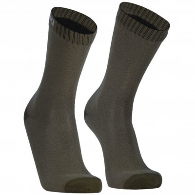 DexShell Ultra Thin Crew Waterproof Socks - Olive Green