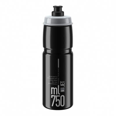 Elite Jet Biodegradable Bottle - Black With Grey Logo - 750 ml