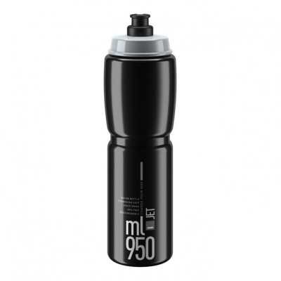 Elite Jet Biodegradable Bottle - Black With Grey Logo - 950 ml