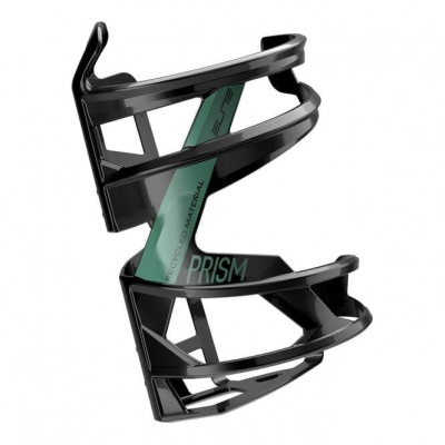 Elite Prism Recycled Side Entry Bottle Cage - Gloss Black / Green