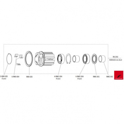 Fulcrum N3W Freehub Body - 33mm Pawls - R0-203