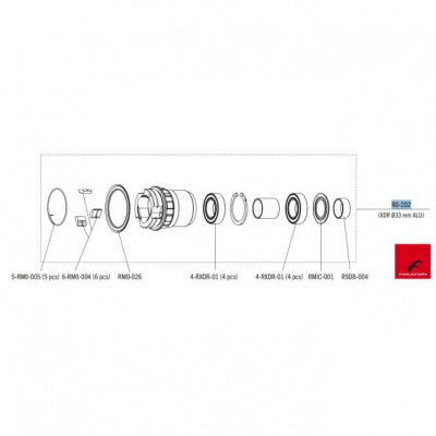 Fulcrum R0-202 XDR 33mm Alloy Freehub Body for Road Wheels