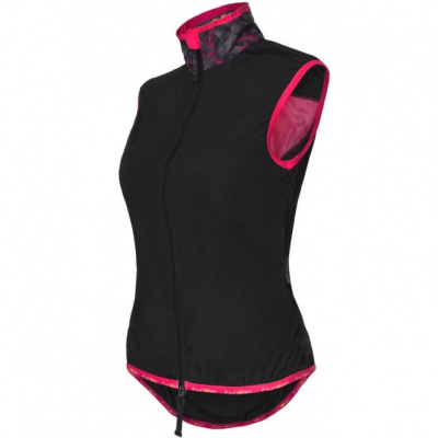 Funkier Cobina Womens Windbreaker Gilet - Black/Pink