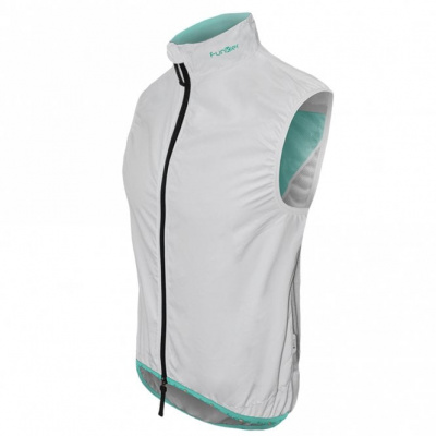 Funkier Funkier Windbloc Ladies Pro Gilet in White/Mint