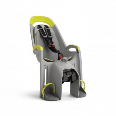 Hamax Amaze Child Bike Seat With Carrier Adapter Light Grey and Lime