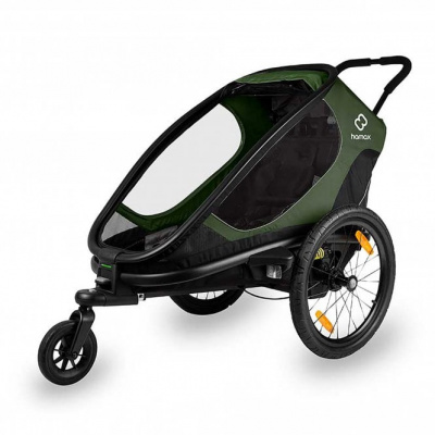 Hamax Outback One Child Bike Trailer Single - Green/Black