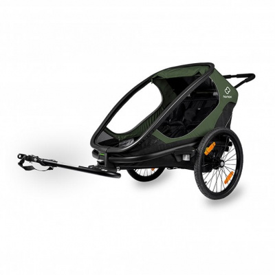 Hamax Outback Twin Child Bike Trailer Twin - Green/Black