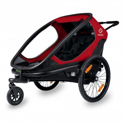 Hamax Outback Twin Child Bike Trailer Twin - Red/Black