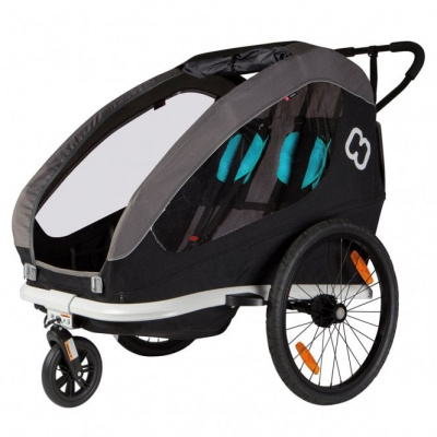 Hamax Traveller Twin Child Trailer - Black/Grey