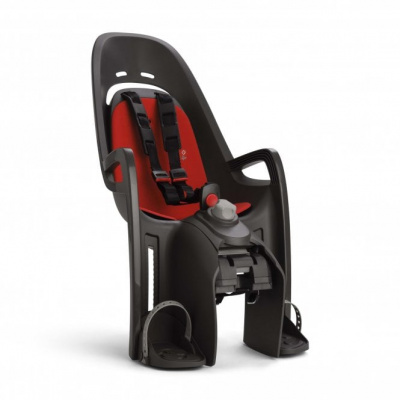 Hamax Zenith Relax Child Bike Seat Pannier Rack Version - Grey/Red