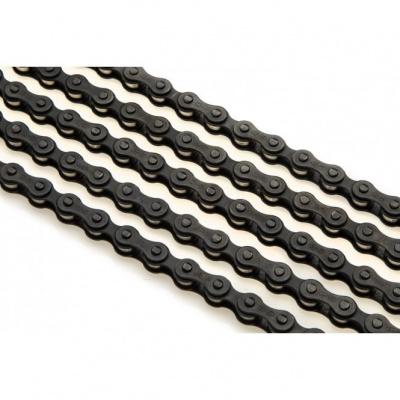 IZUMI 410 Mash SF Track Chain - Jet Black Links and Silver rollers